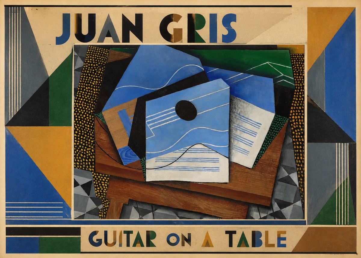 Juan Gris Guitar on a Table No1 - Poster