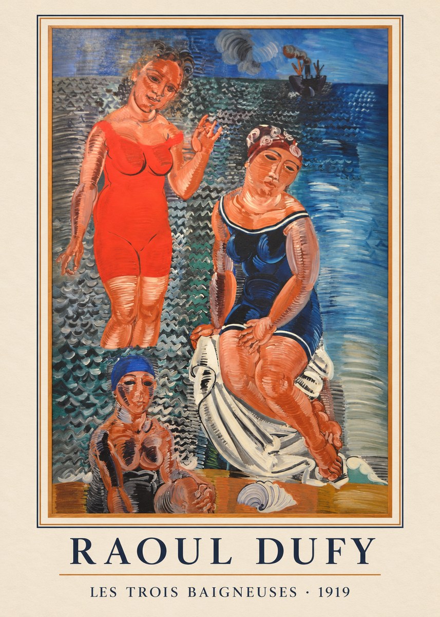 Raoul Dufy Les Trois Baigneuses No3 - Poster