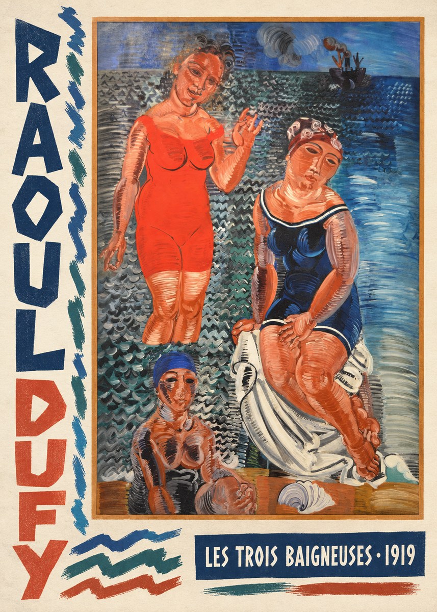 Raoul Dufy Les Trois Baigneuses No4 - Poster