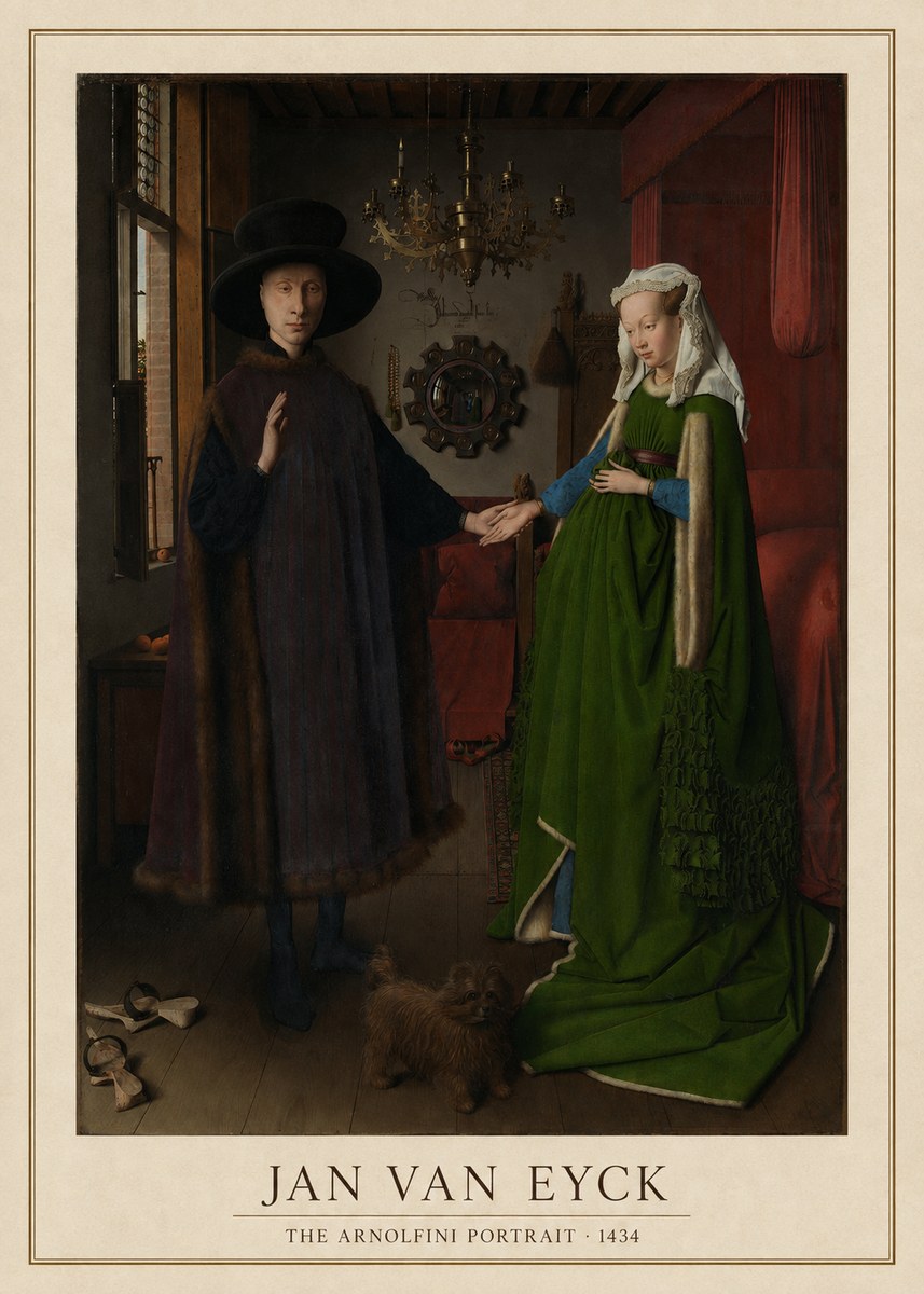 Jan van Eyck The Arnolfini Portrait VII No3 - Poster