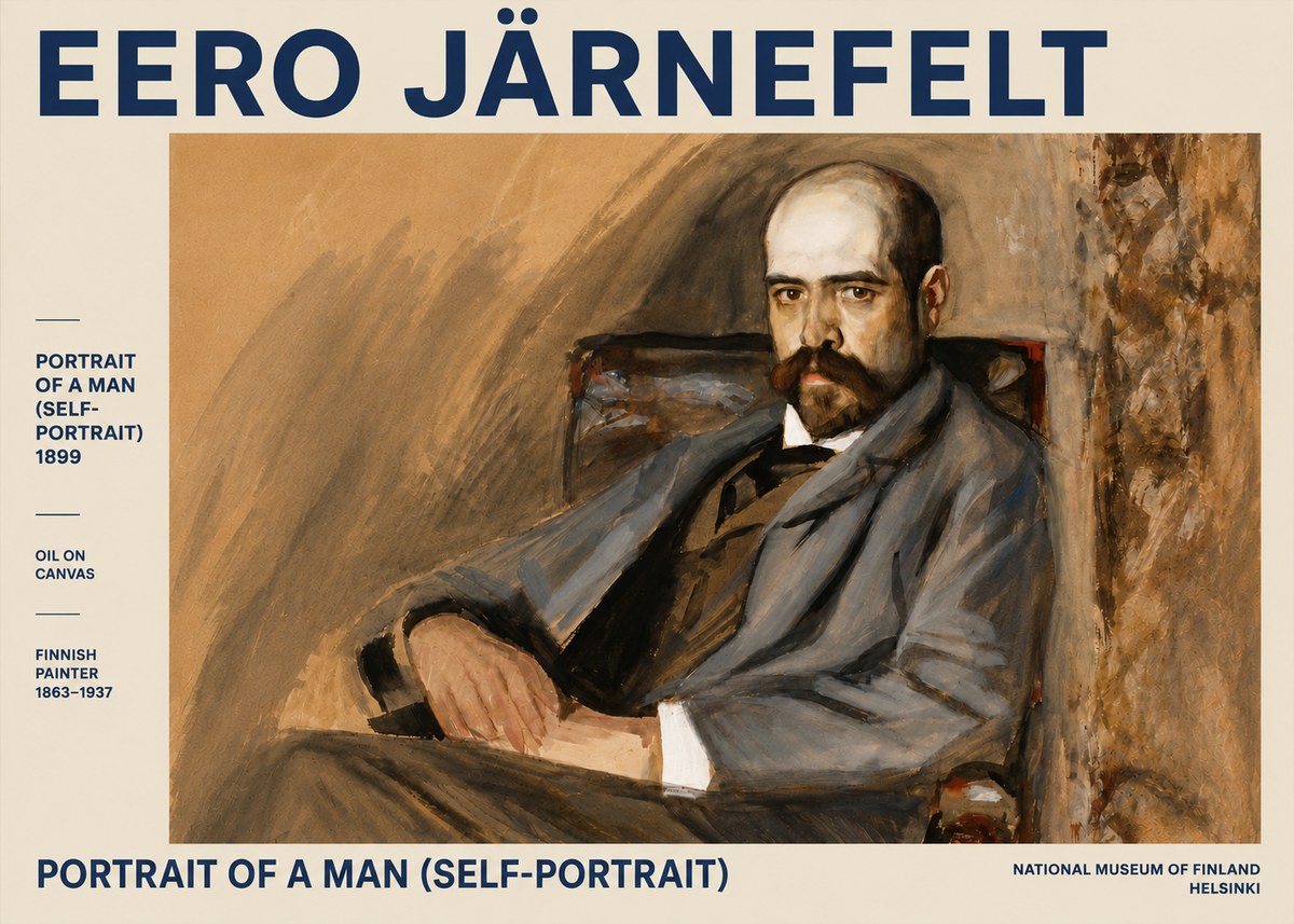 Eero Järnefelt Portrait of a Man (Self-portrait) No4 - Poster