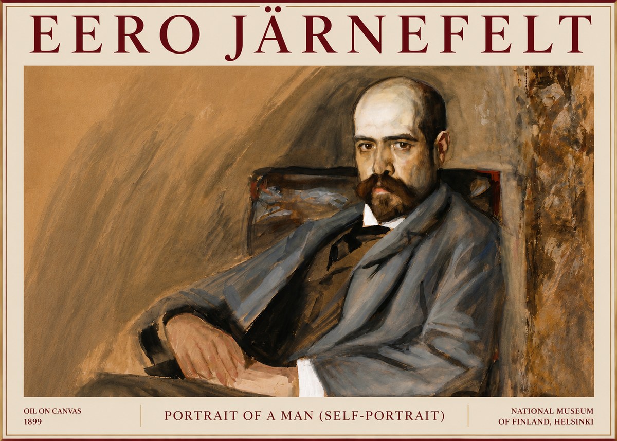 Eero Järnefelt Portrait of a Man (Self-portrait) No5 - Poster