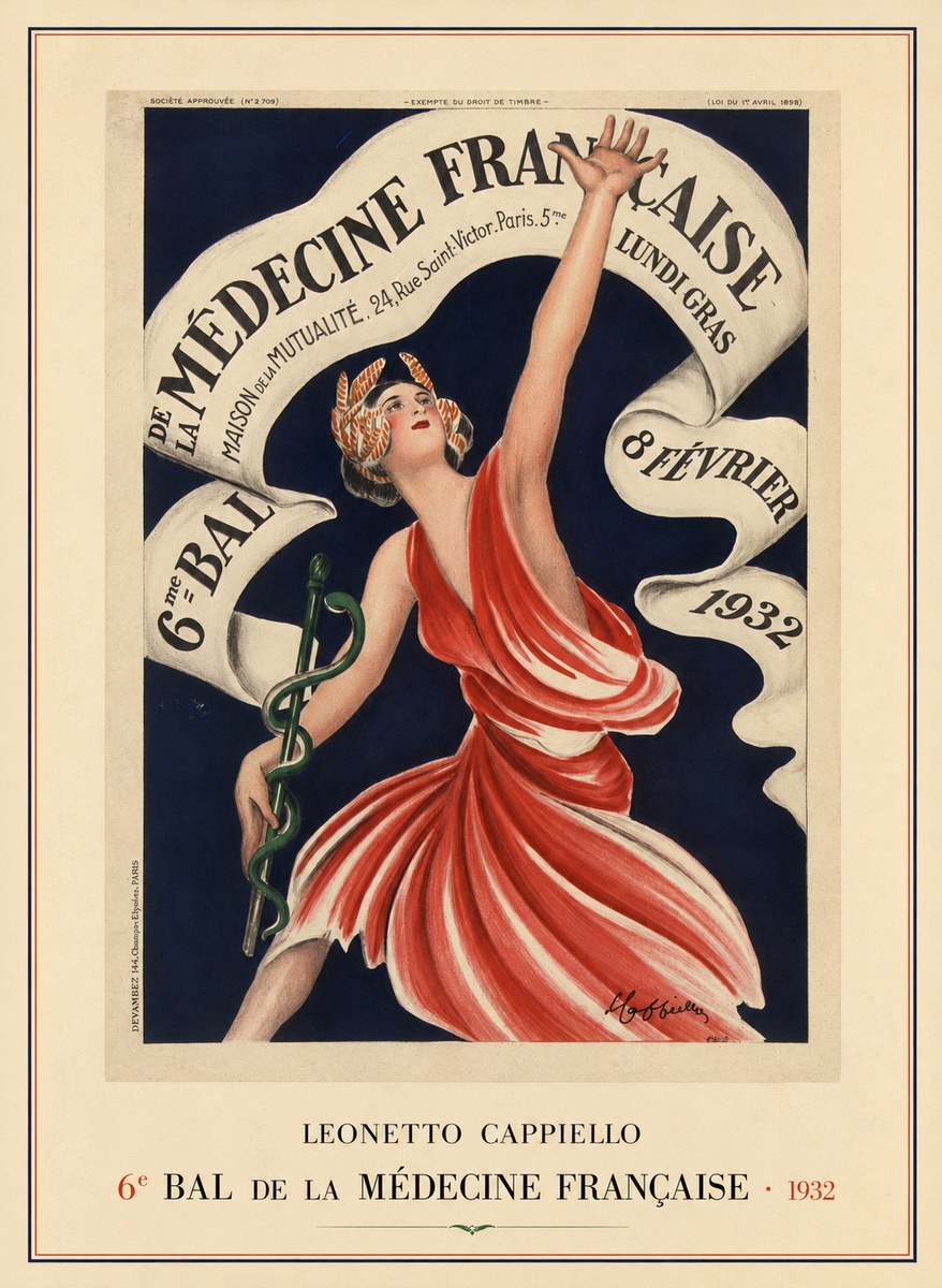 Leonetto Cappiello 6E Bal De La Médecine Française - 1932 No3 - Poster