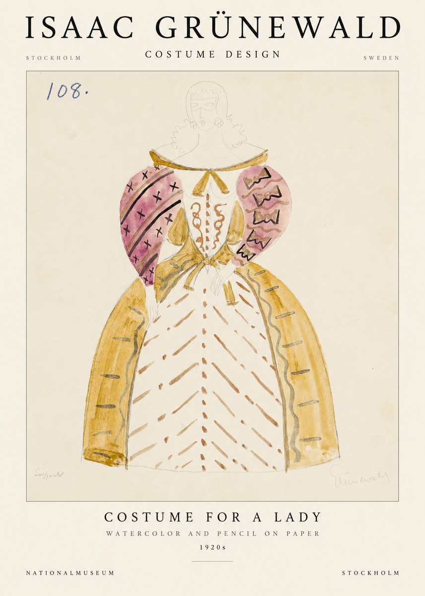 Isaac Grünewald Costume Design XII No2 - Poster