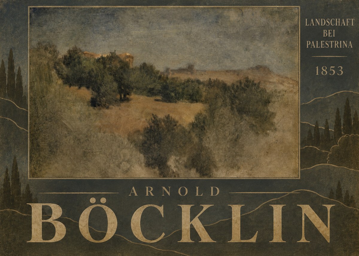 Arnold Böcklin Landschaft Bei Palestrina No6 - Poster