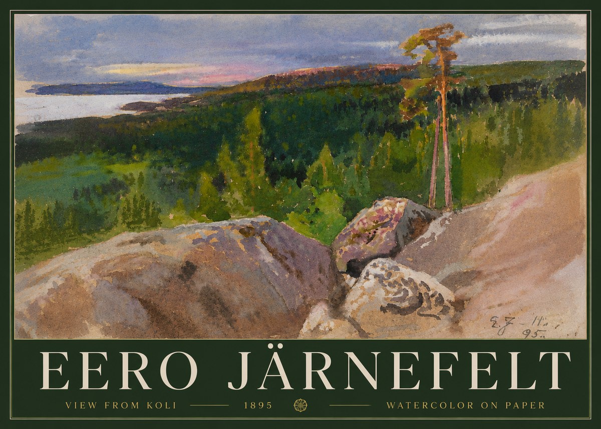Eero Järnefelt View from Koli No3 - Poster