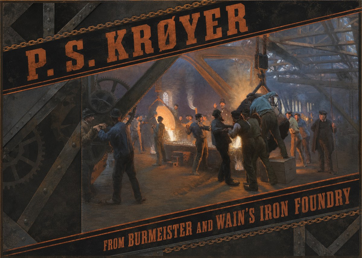 P.S. Krøyer From Burmeister and Wain's Iron Foundry No2 - Poster