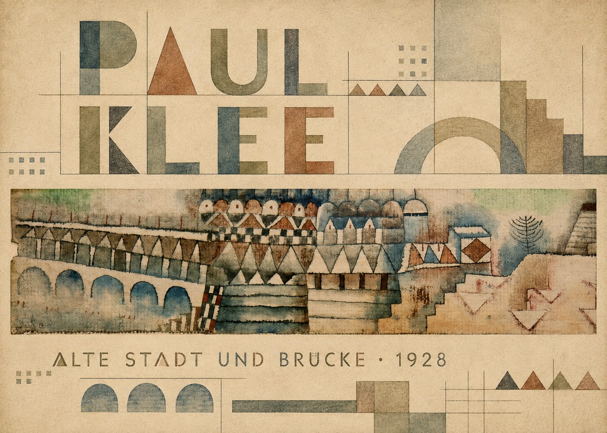 Paul Klee Alte Stadt Und Brücke No5 - Poster