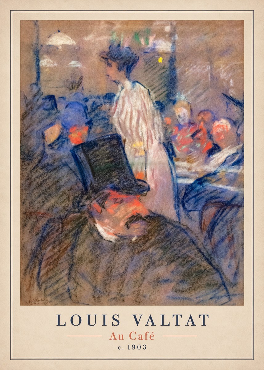 Louis Valtat Au Café No4 - Poster