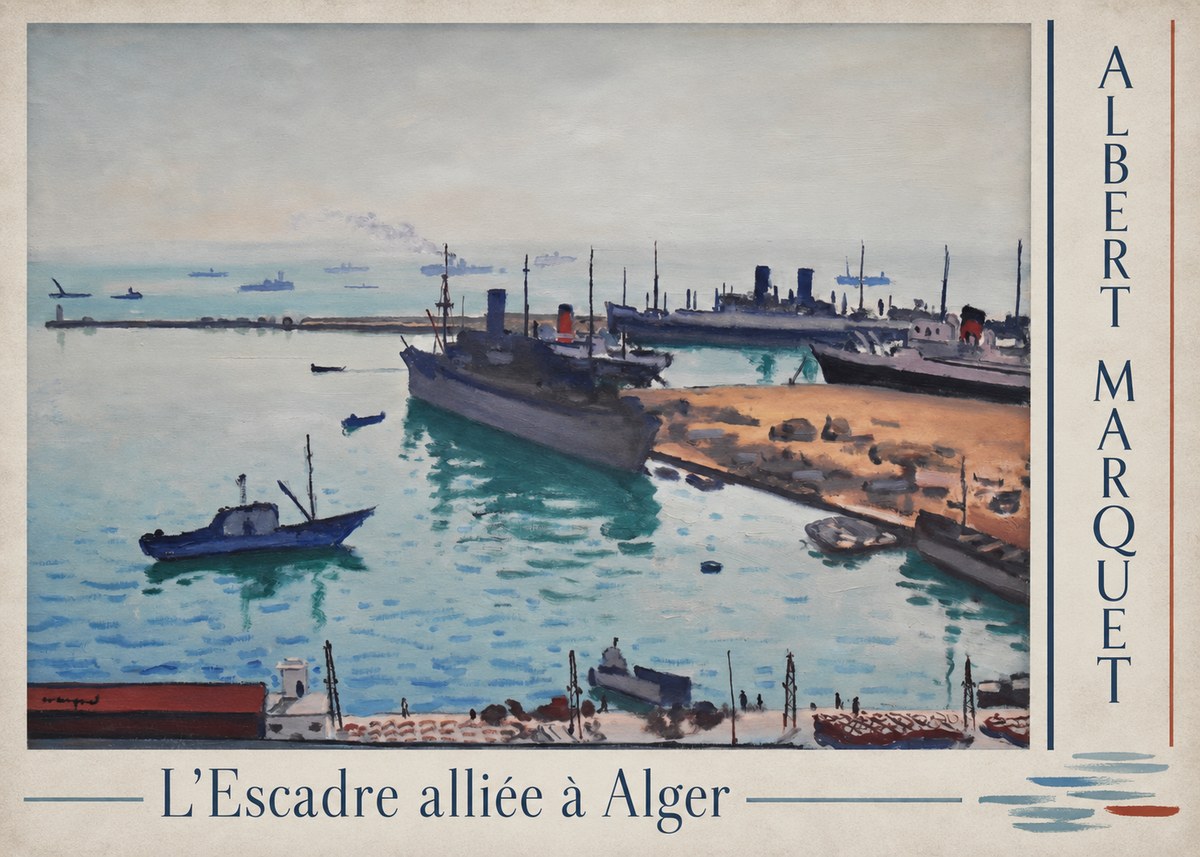 Albert Marquet L'escadre Alliée À Alger No4 - Poster