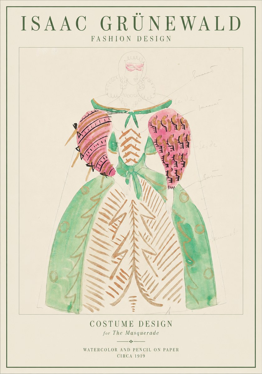 Isaac Grünewald Costume Design for the Masquerade No1 - Poster