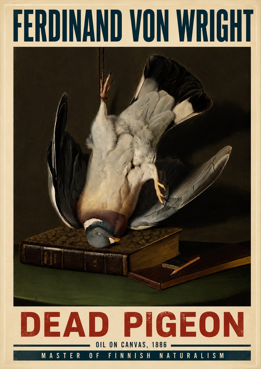 Ferdinand von Wright Dead Pigeon No6 - Poster