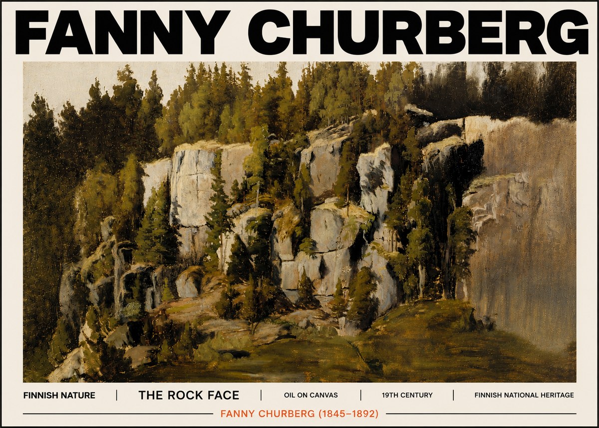 Fanny Churberg The Rock Face No6 - Poster
