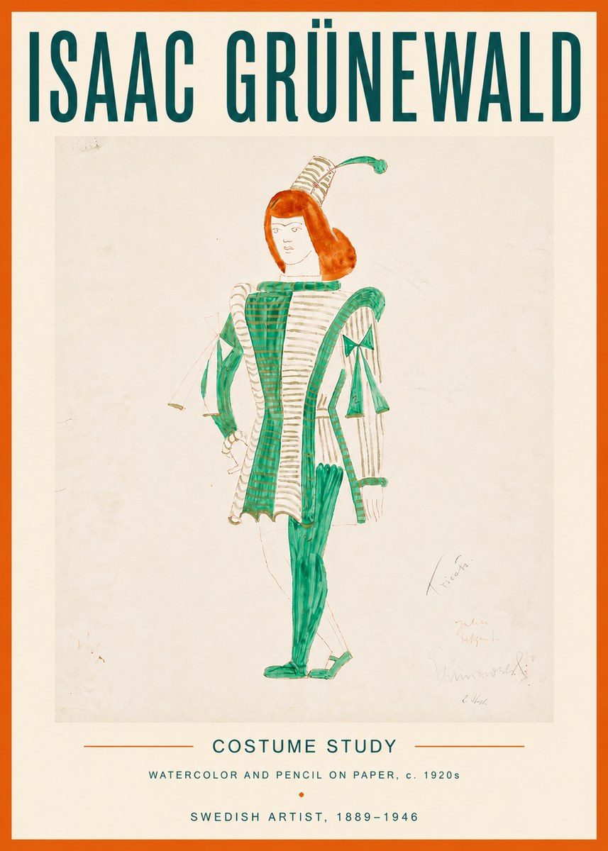 Isaac Grünewald The Harlequin No6 - Poster