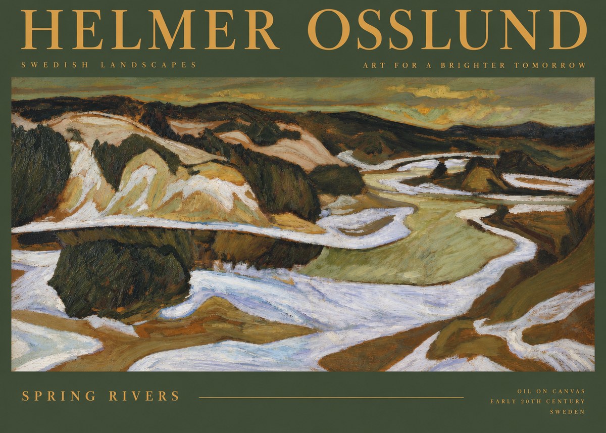 Helmer Osslund Spring Flood No4 - Poster