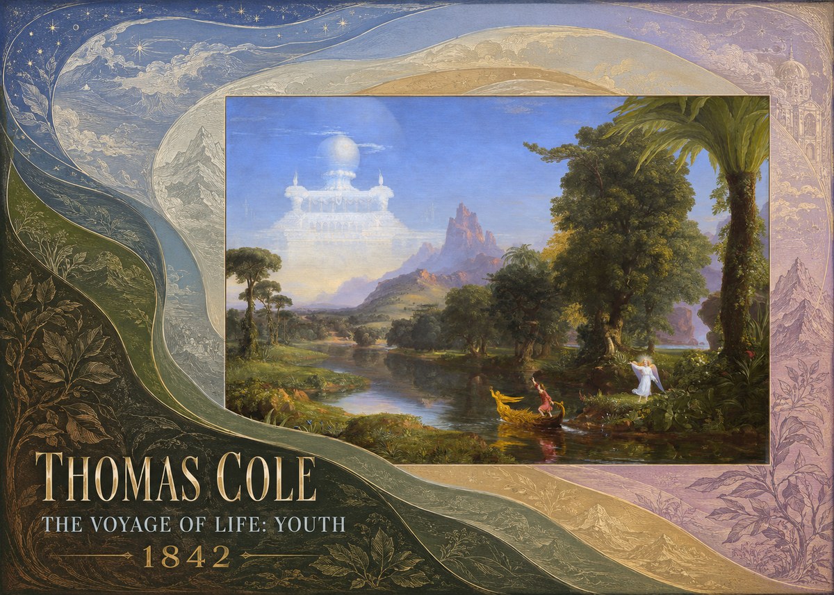 Thomas Cole The Voyage of Life: Youth IV No5 - Poster