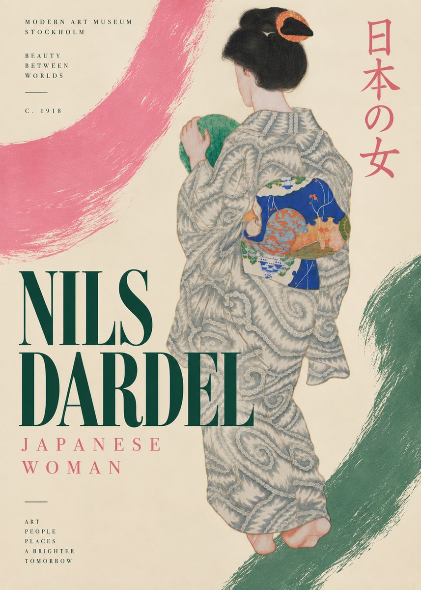 Nils Dardel Japanese Woman No6 - Poster