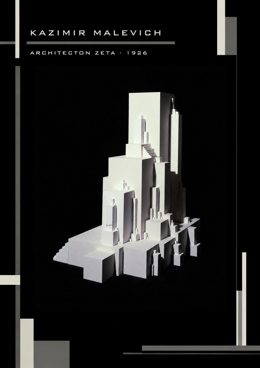 Kazimir Malevich Architecton Zeta No4 - Poster