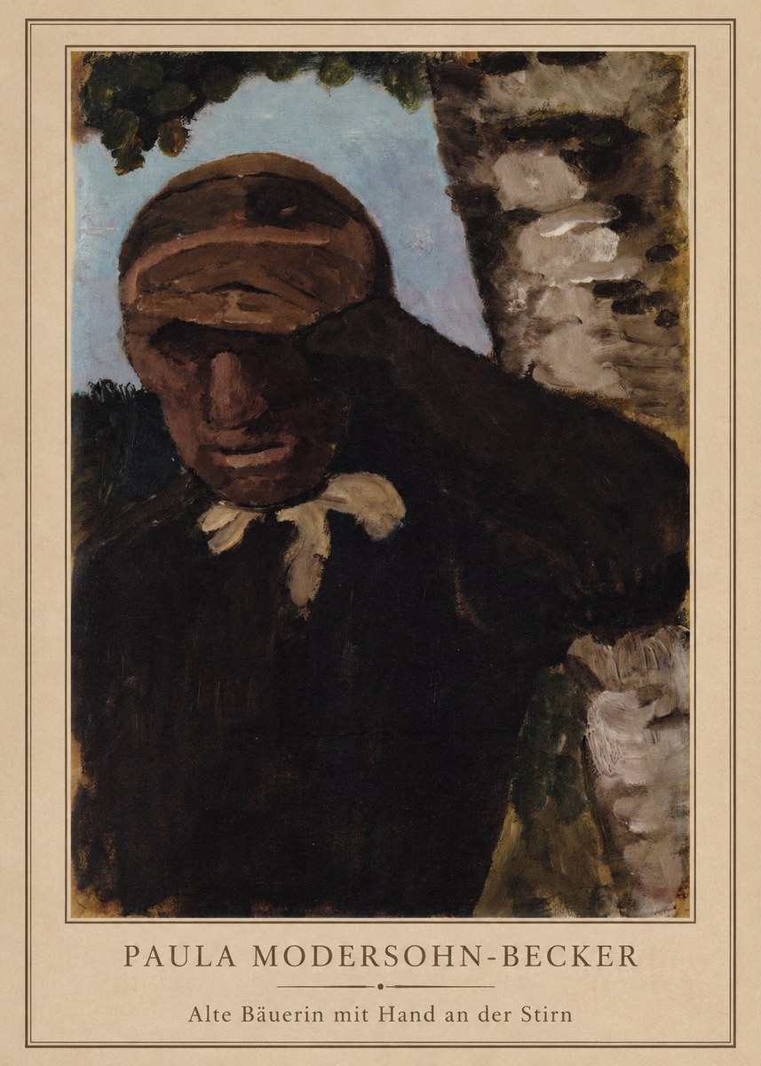Paula Modersohn-Becker Alte Bäuerin Mit Hand an Der Stirn No3 - Poster
