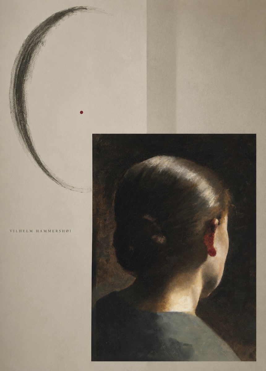 Vilhelm Hammershøi Woman Seen from Behind No6 - Poster