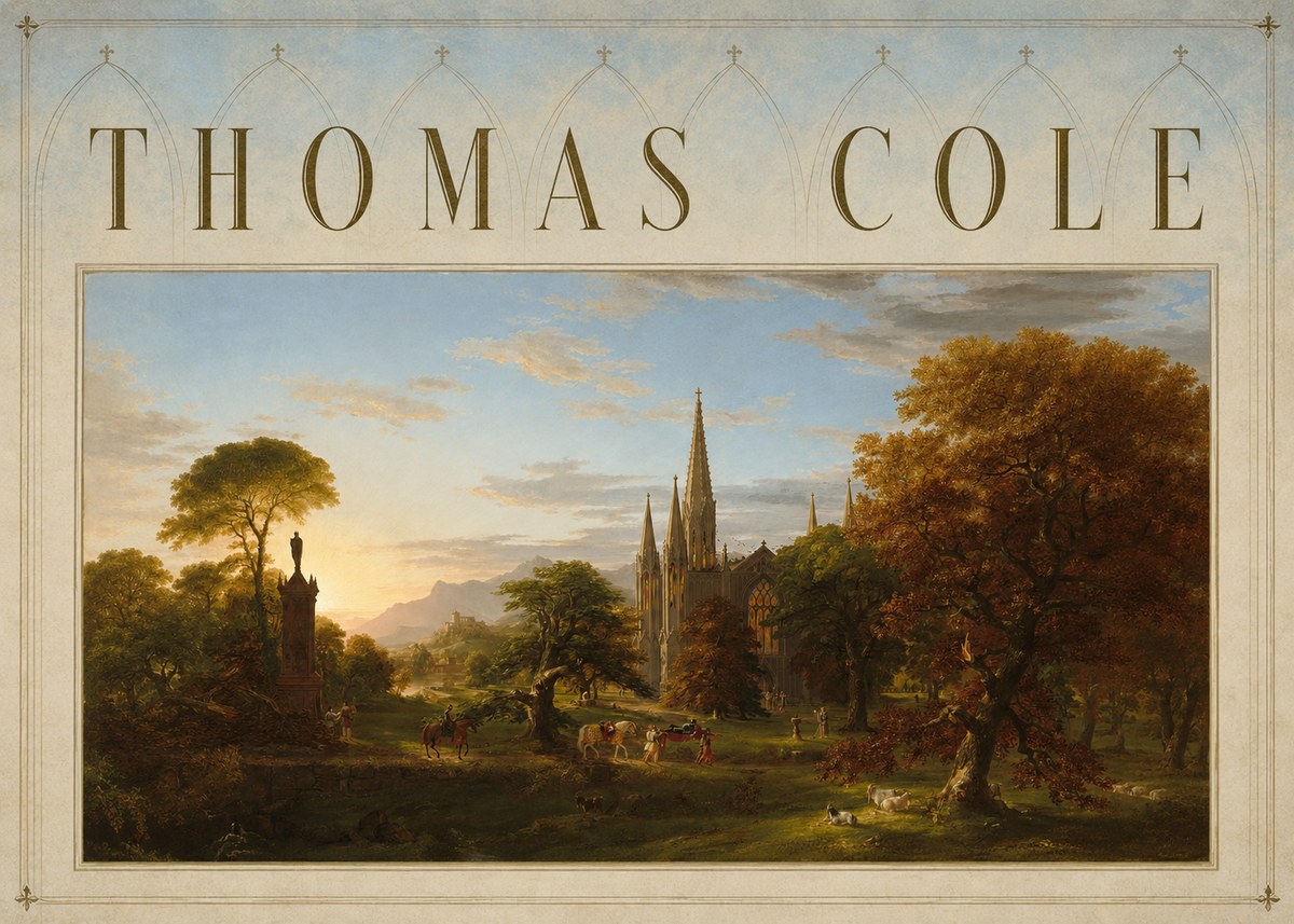 Thomas Cole The Architect's Dream No6 - Poster
