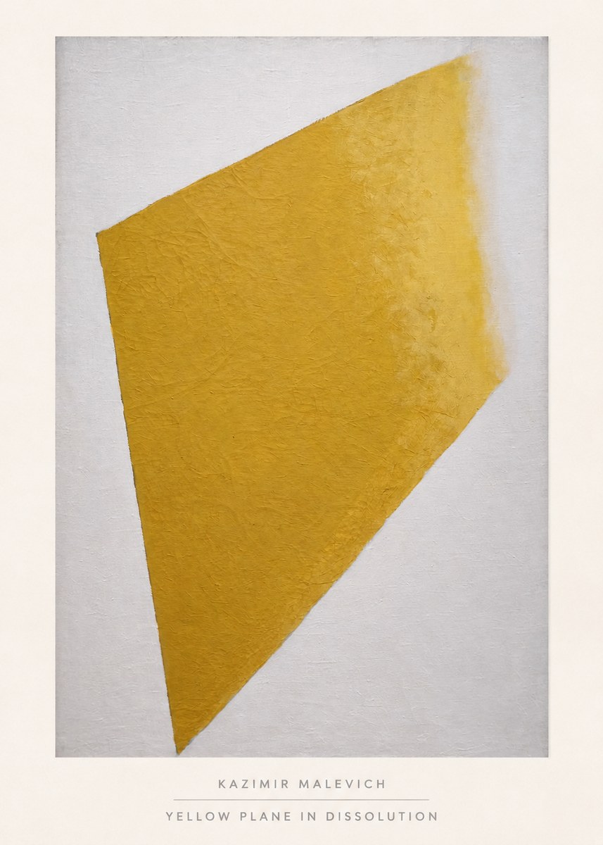 Kazimir Malevich Yellow Plane in Dissolution No4 - Poster