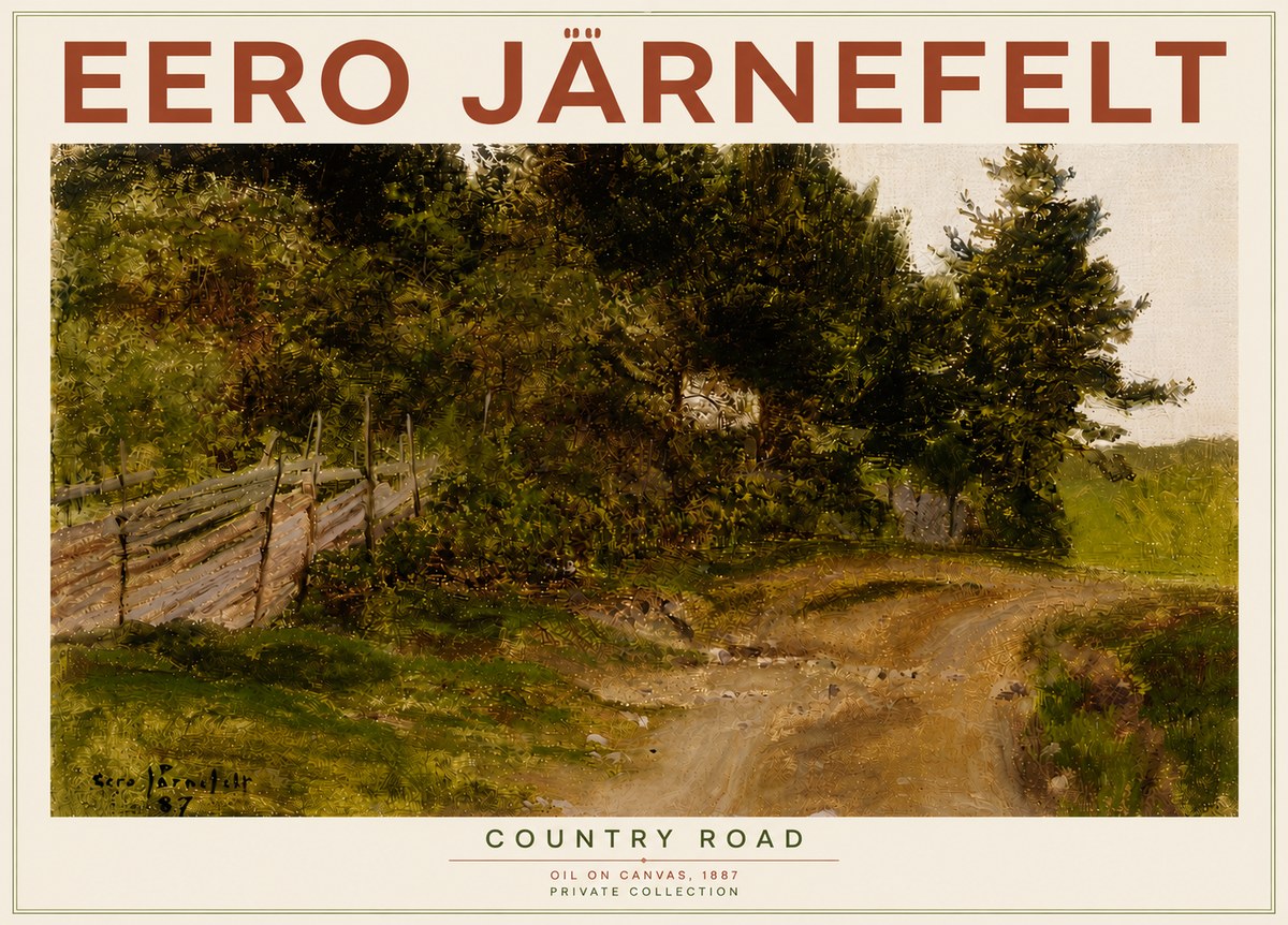 Eero Järnefelt Country Road No6 - Poster