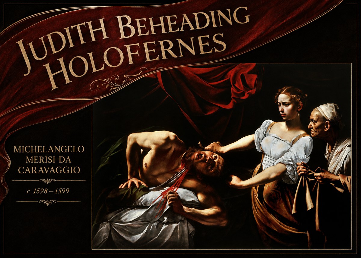 Michelangelo Merisi da Caravaggio Judith Beheading Holofernes IV No5 - Poster