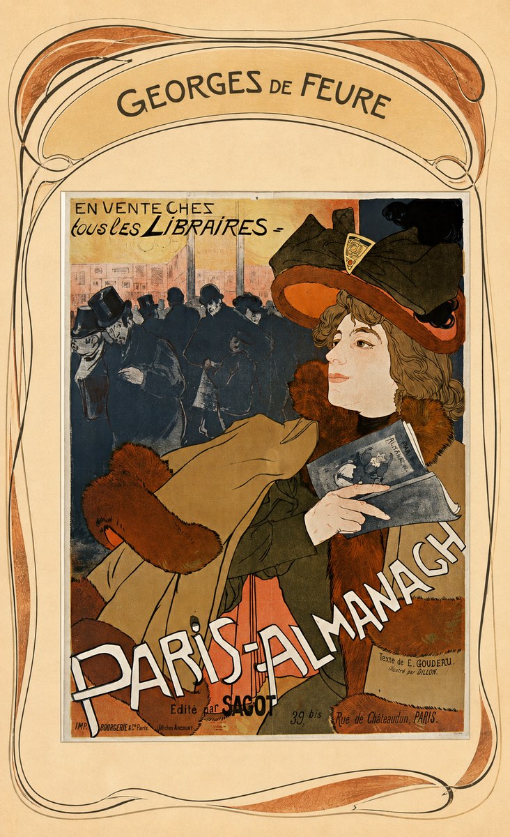 Georges de Feure Paris-almanach II No6 - Poster