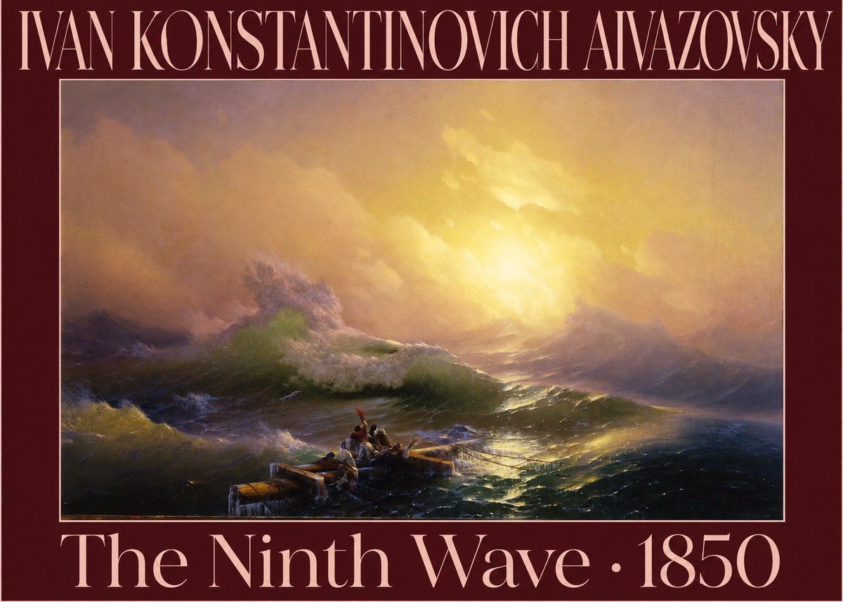Ivan Konstantinovich Aivazovsky The Ninth Wave III No6 - Poster