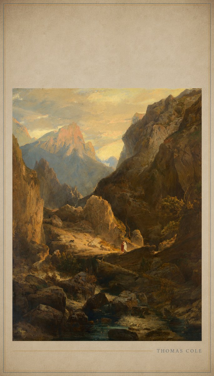 Thomas Cole The Mountain Ford No3 - Poster