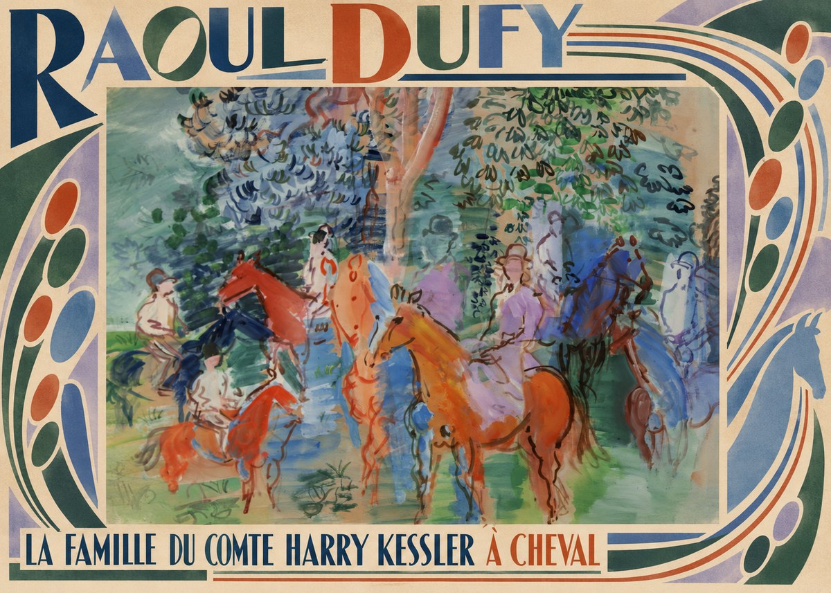 Raoul Dufy La Famille Du Comte Harry Kessler À Cheval No6 - Poster