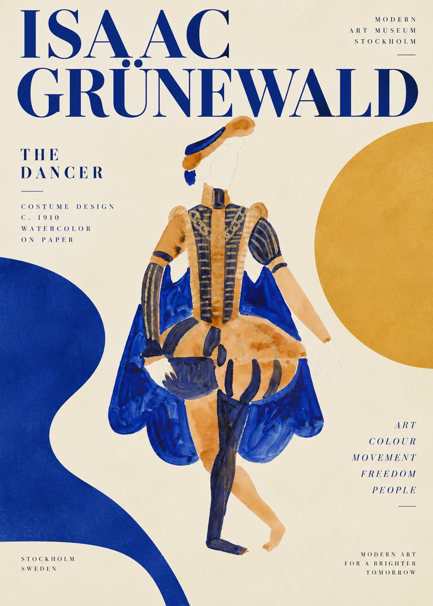 Isaac Grünewald Costume Design XV No5 - Poster