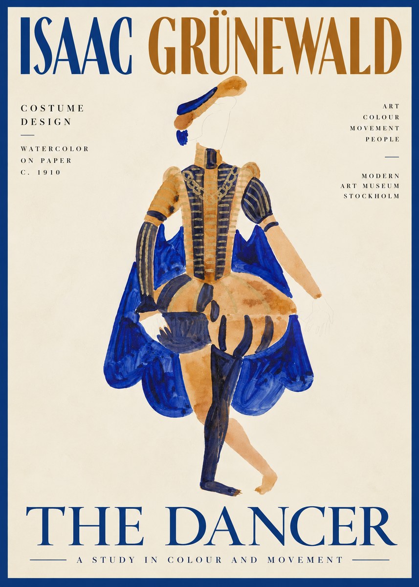 Isaac Grünewald Costume Design XV No6 - Poster