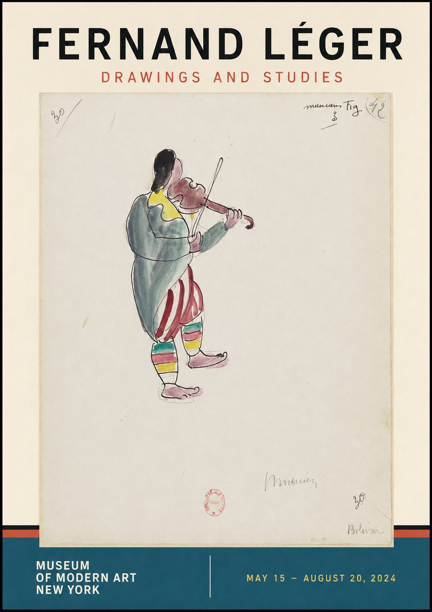 Fernand Léger Musicien No2 - Poster