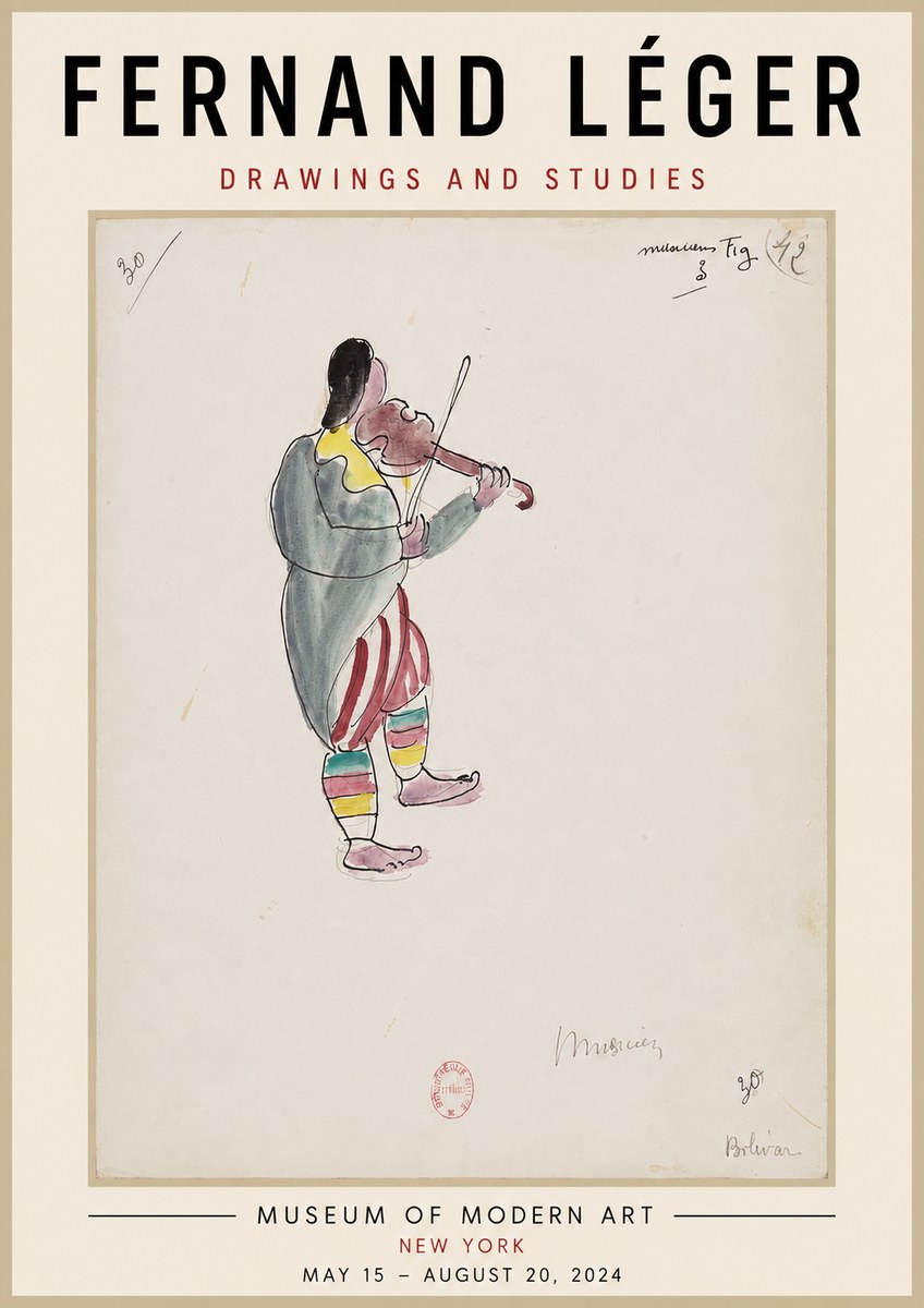 Fernand Léger Musicien No3 - Poster