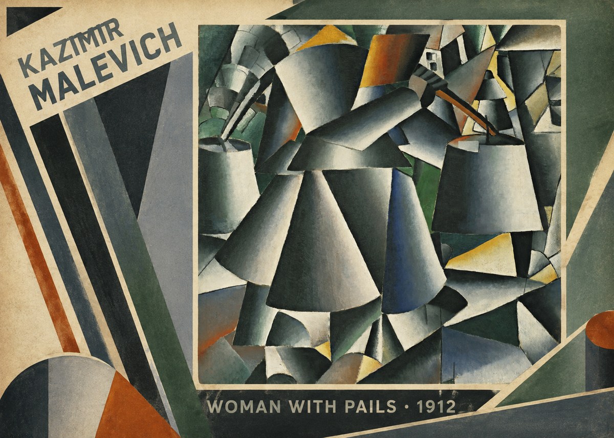 Kazimir Malevich Woman with Pails No2 - Poster