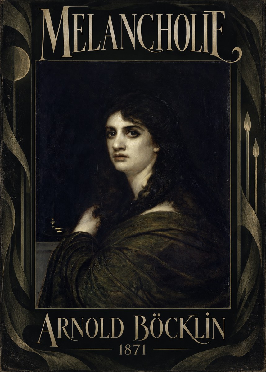 Arnold Böcklin Melancholie No5 - Poster