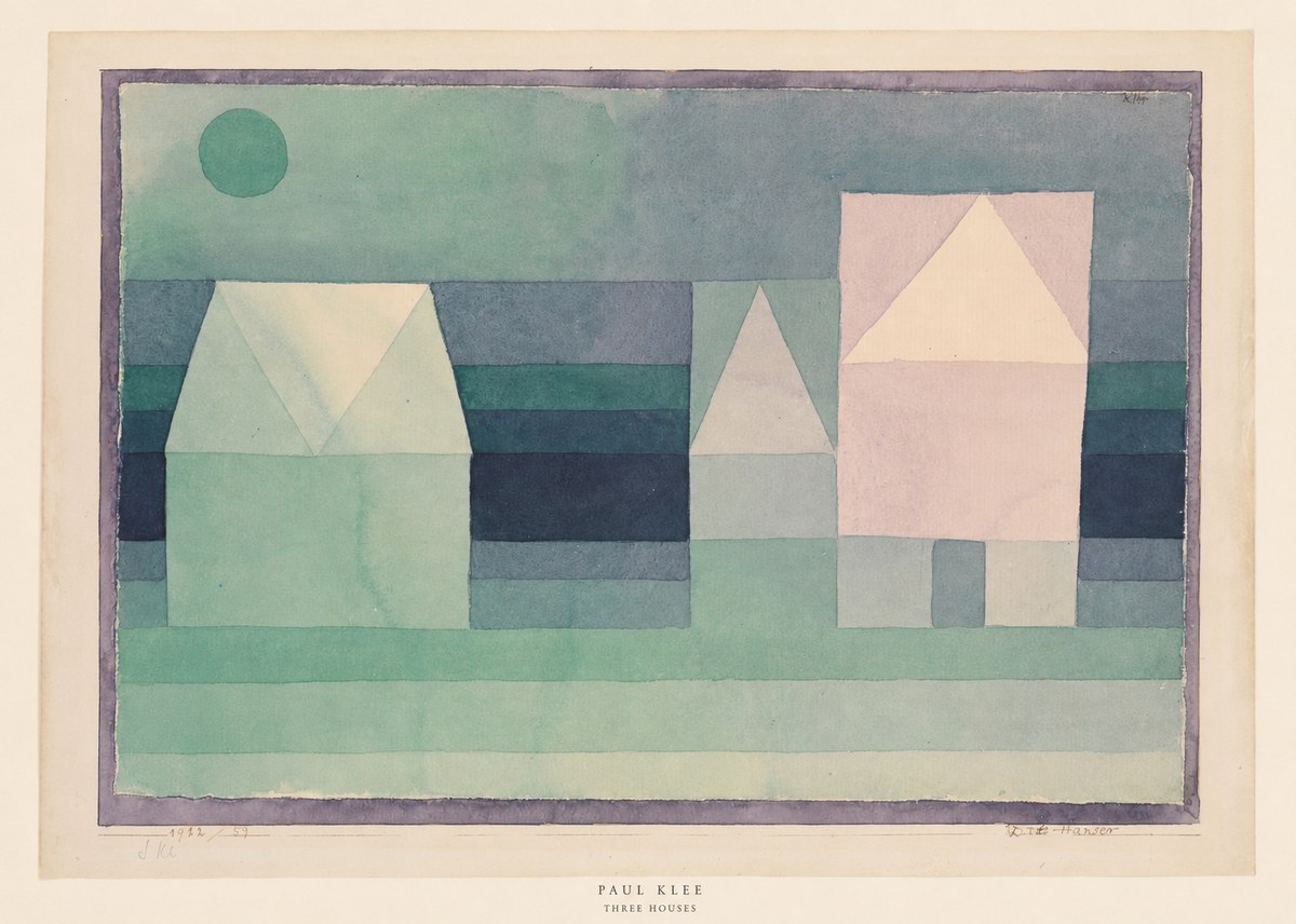 Paul Klee Three Houses No6 - Poster