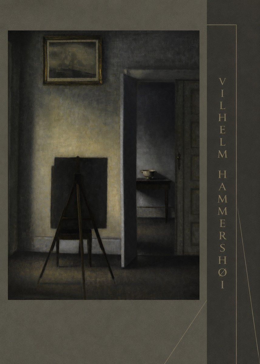 Vilhelm Hammershøi Interior with the Artist's Easel III No3 - Poster