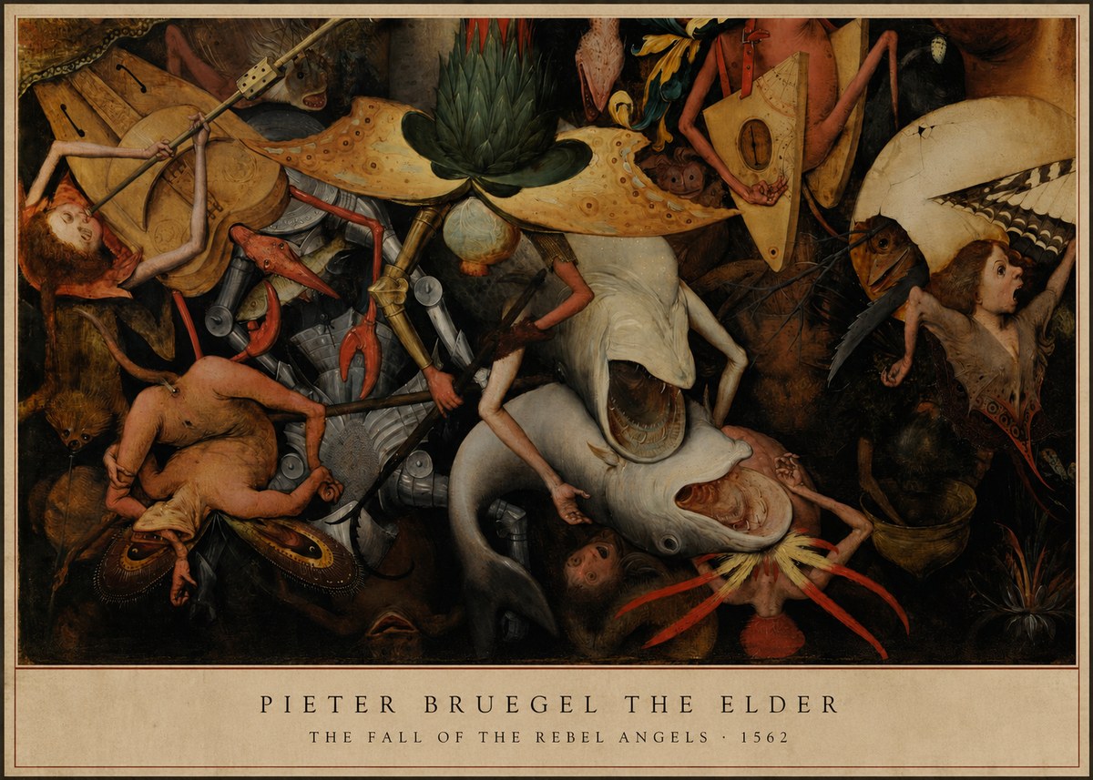 Pieter Bruegel The Fall of the Rebel Angels VI No6 - Poster