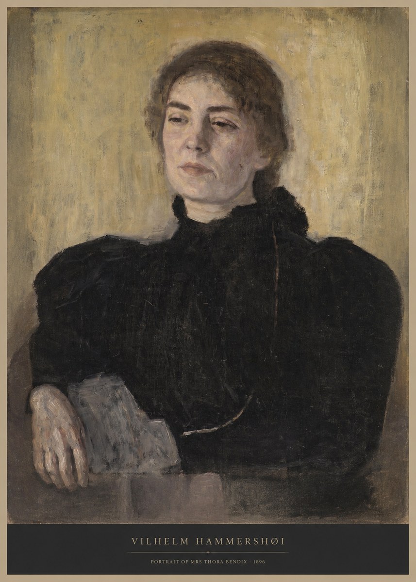 Vilhelm Hammershøi Portrait of Mrs Thora Bendix No6 - Poster
