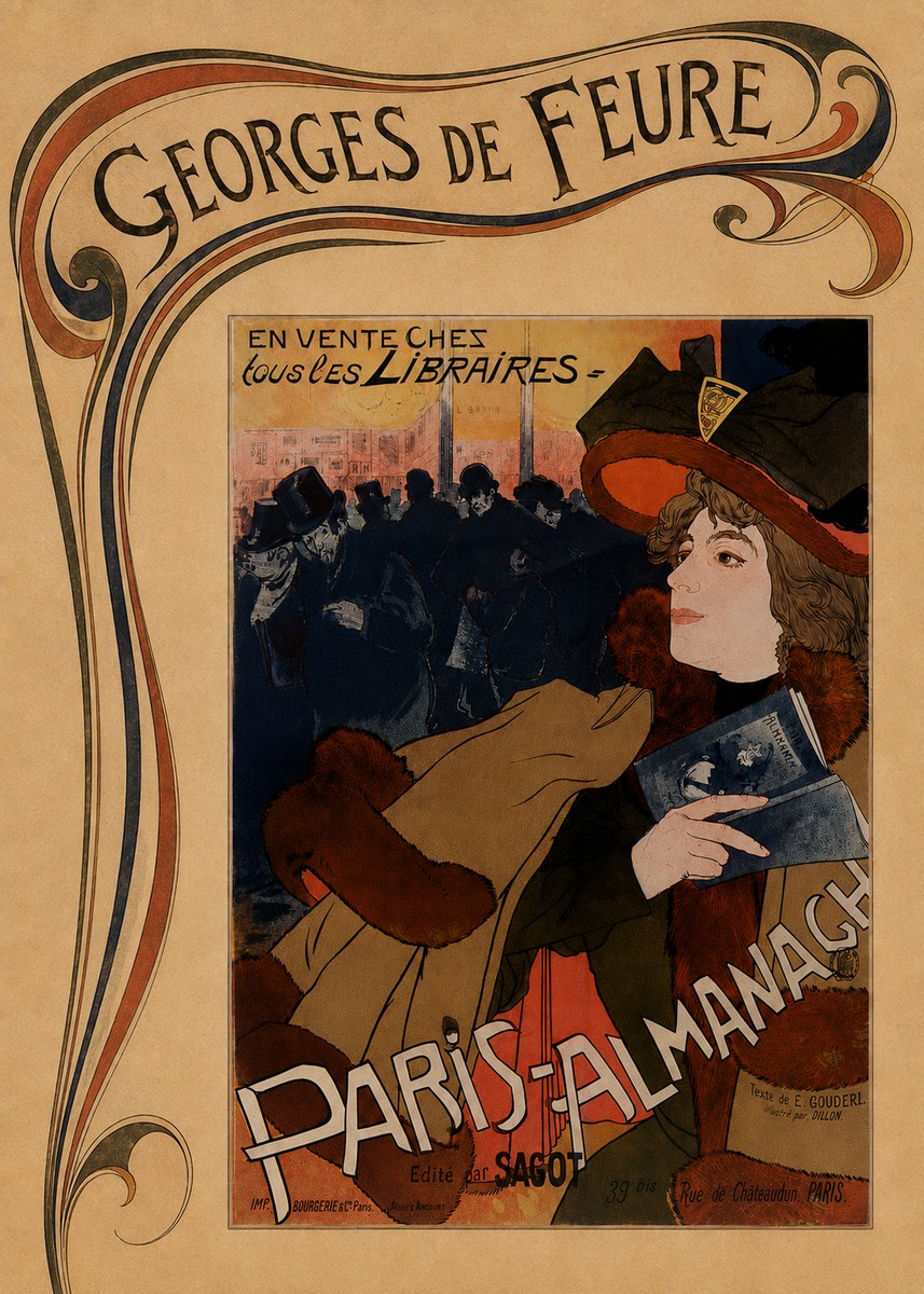 Georges de Feure Paris-almanach IV No6 - Poster