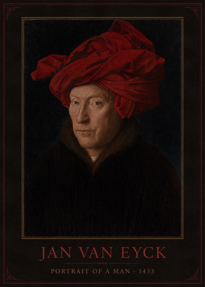 Jan van Eyck Portrait of a Man IV No3 - Poster