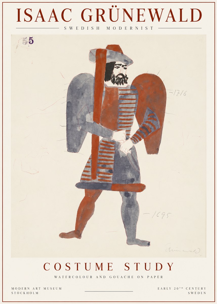 Isaac Grünewald Costume Study VII No1 - Poster