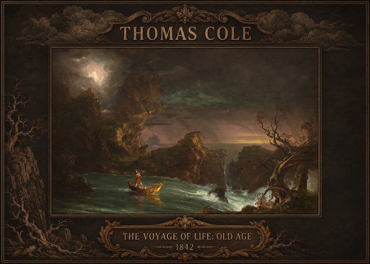 Thomas Cole The Voyage of Life: Old Age V No5 - Poster