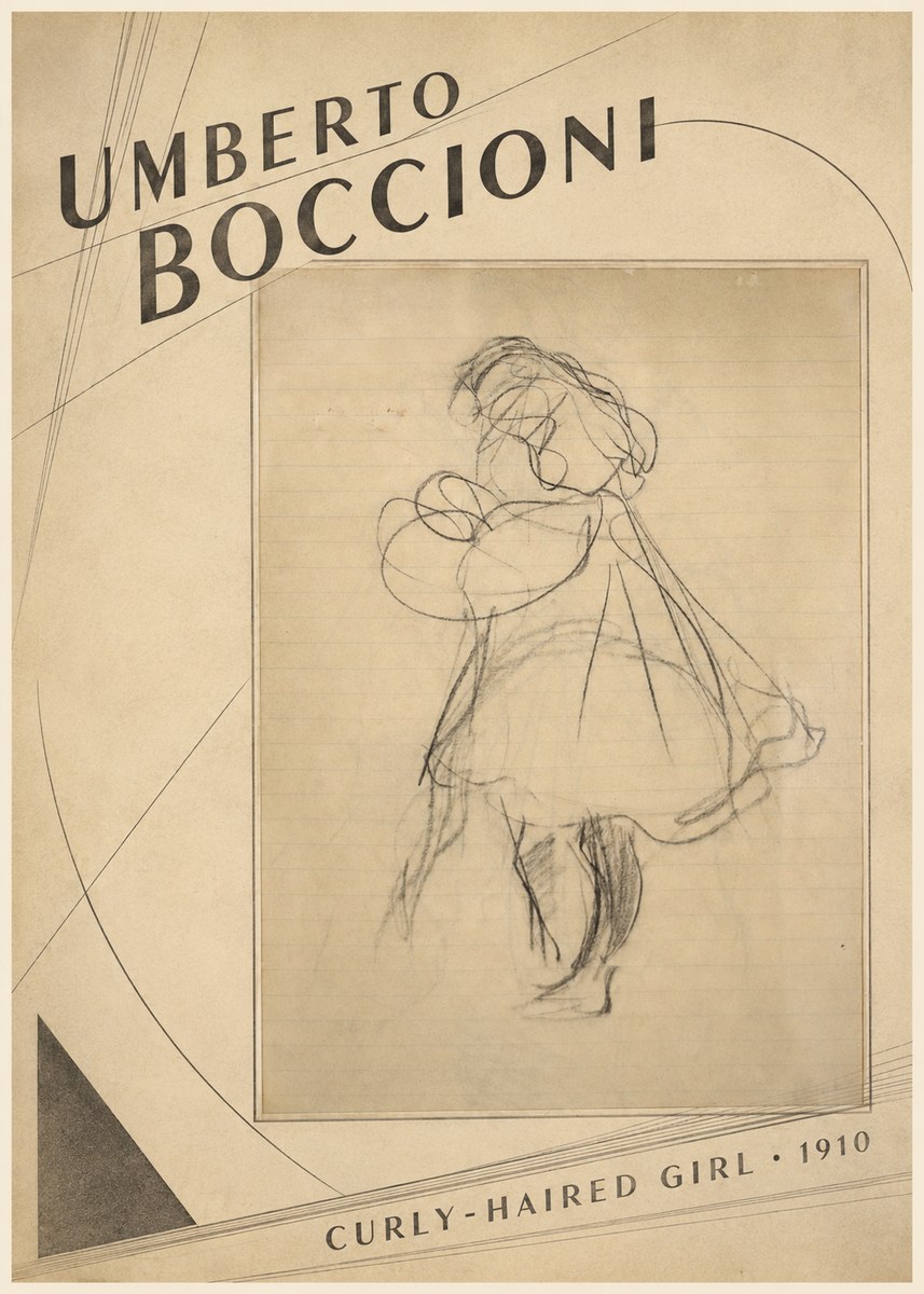Umberto Boccioni Curly-haired Girl No2 - Poster