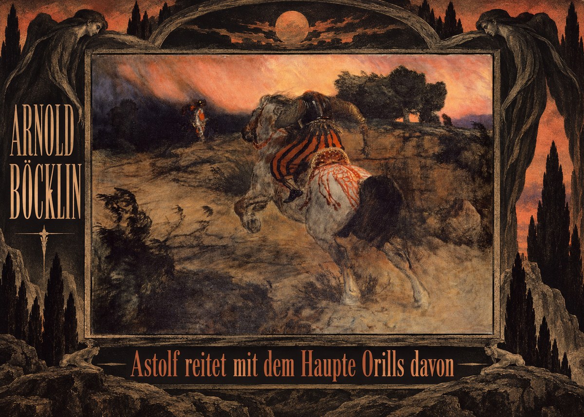 Arnold Böcklin Astolf Reitet Mit Dem Haupte Orills Davon No6 - Poster