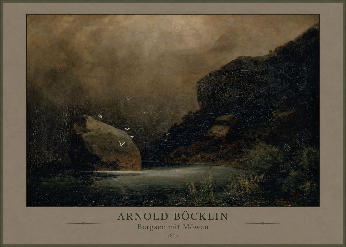 Arnold Böcklin Bergsee Mit Möwen No3 - Poster
