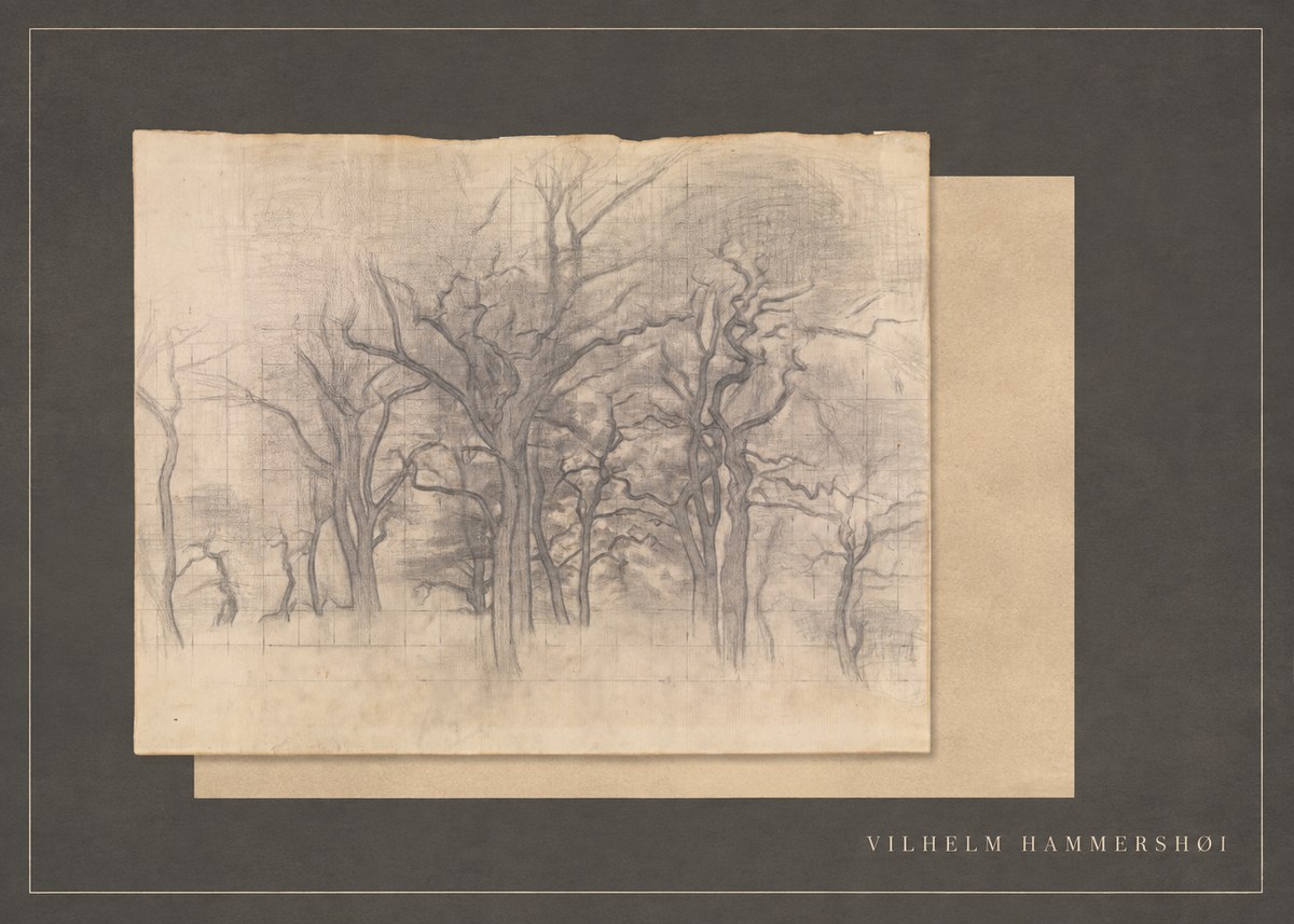 Vilhelm Hammershøi Oak Trees No5 - Poster